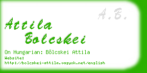 attila bolcskei business card