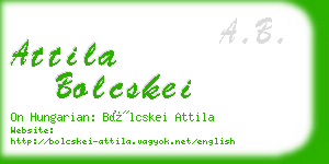 attila bolcskei business card